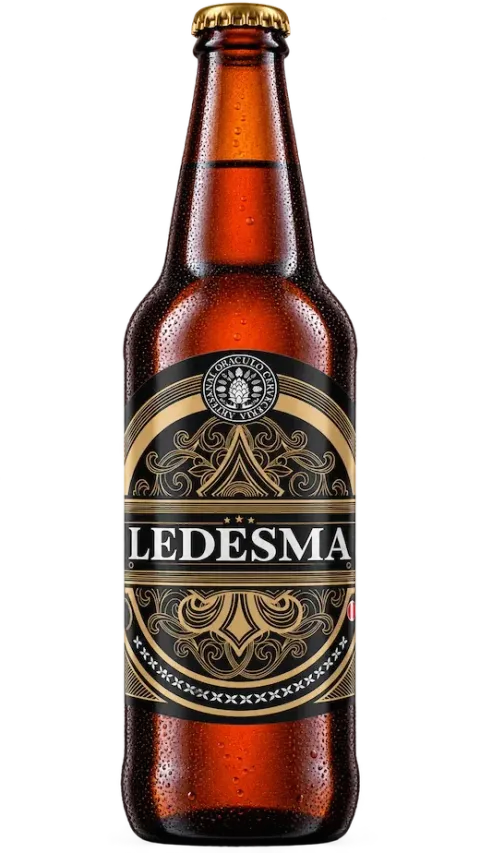 Botella de cerveza Ledesma Black IPA